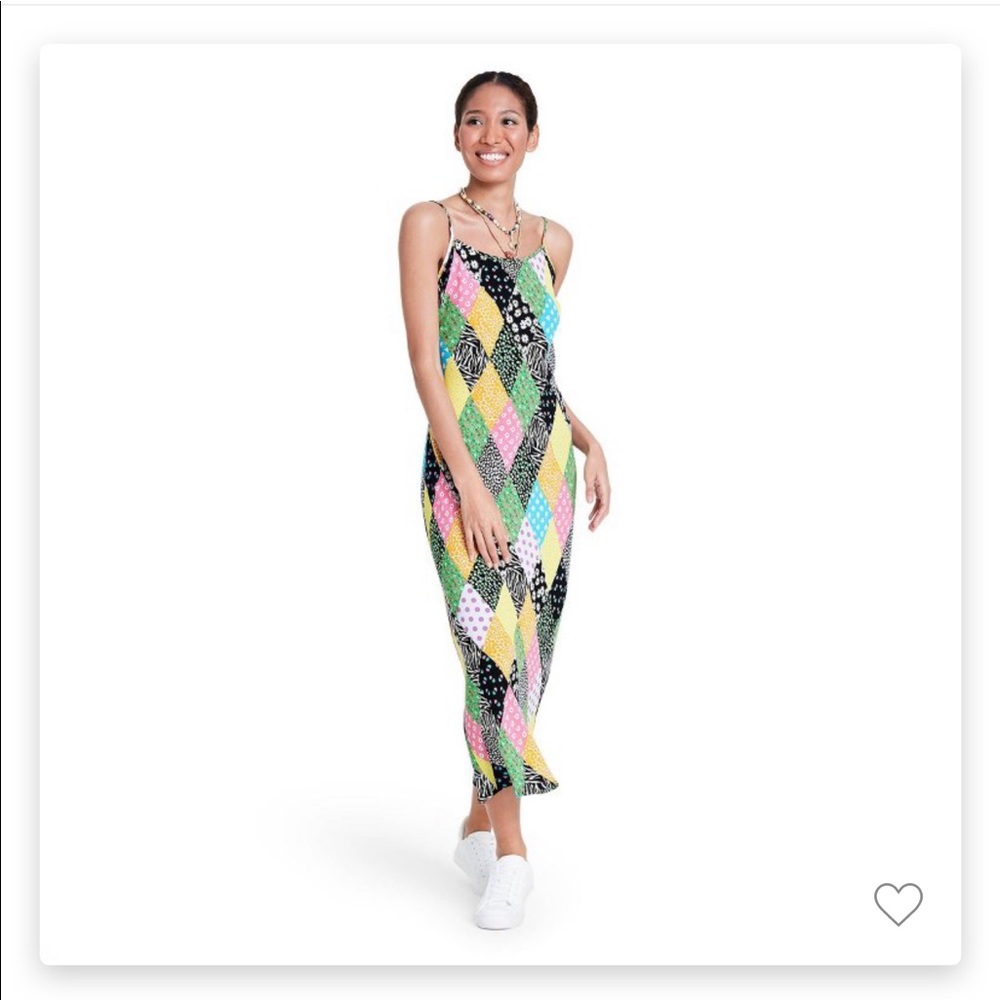 RIXO x Target patchwork slip dress sz M